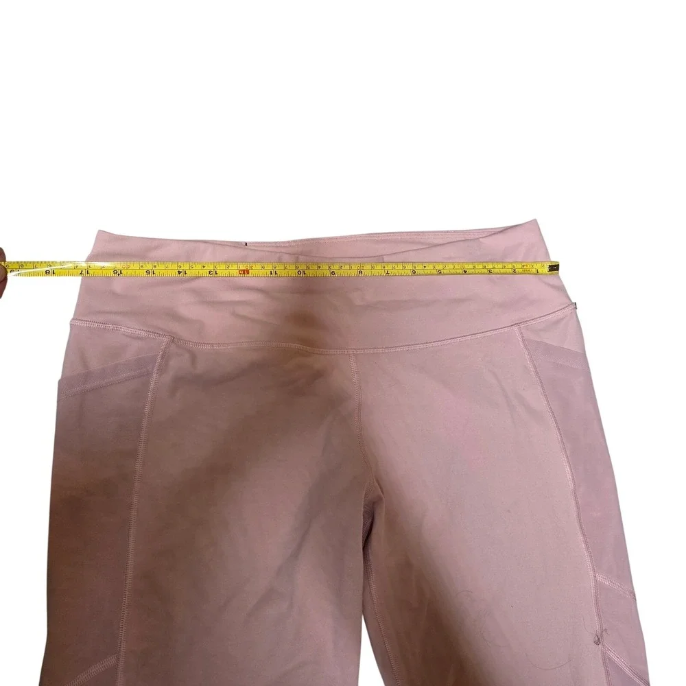 Victoria Sport Knockout Leggings XL Pink Mesh‎ Panel Pockets Activewear Yoga K3